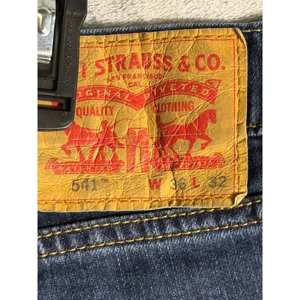Levi Strauss Co 541 Athletic Fit Dark‎ Wash Denim Jeans Mens W36 L32